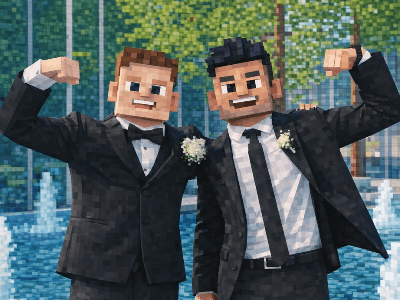 Voxel party style