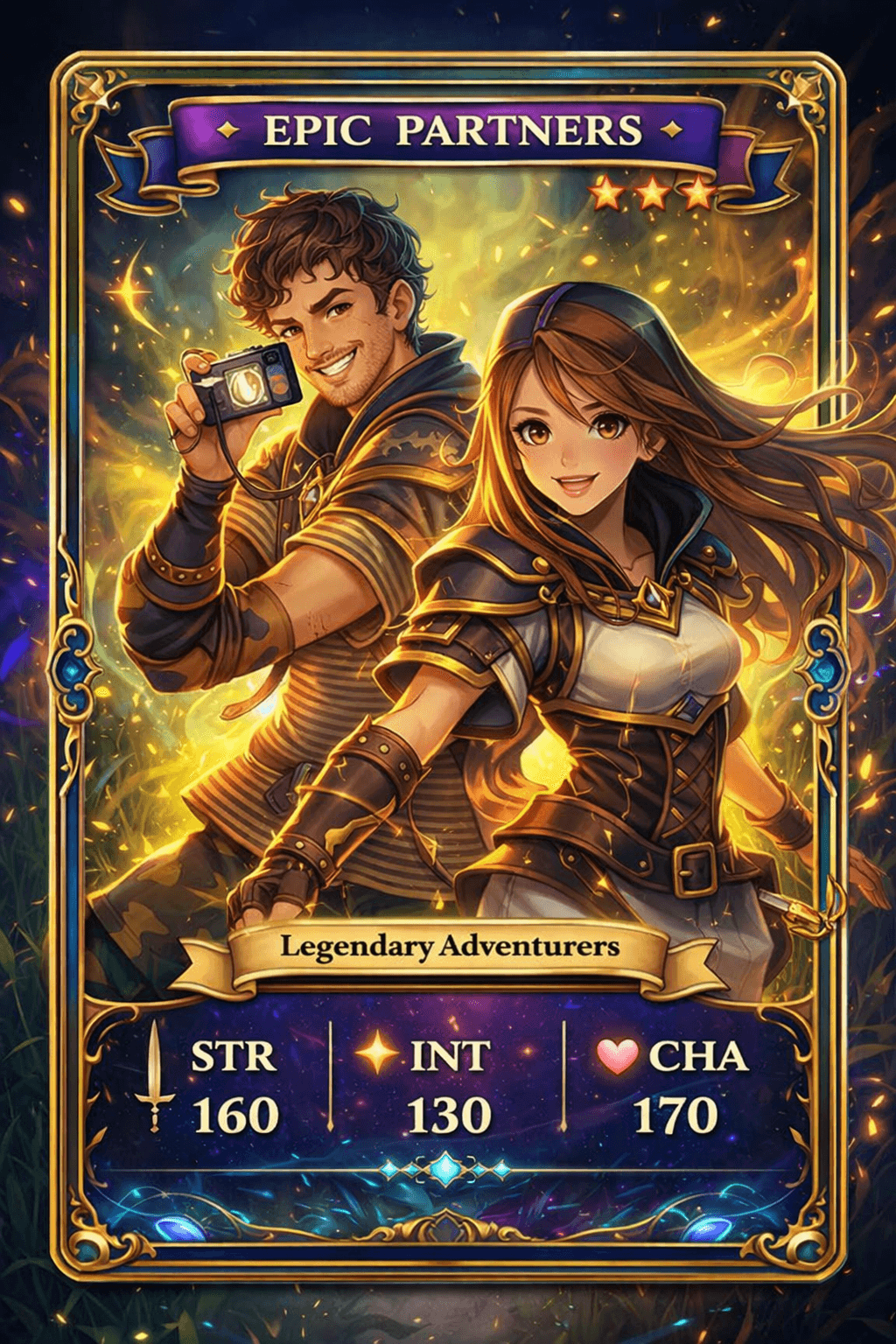 Trading Card AI art style example — custom phone case design